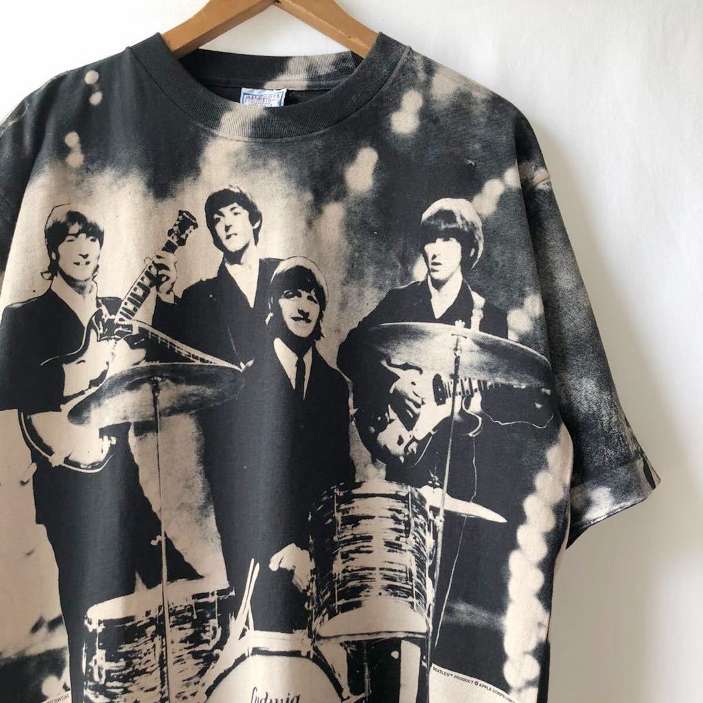 ヤフオク! - 90s THE BEATLES オーバープリント Tシャツ...