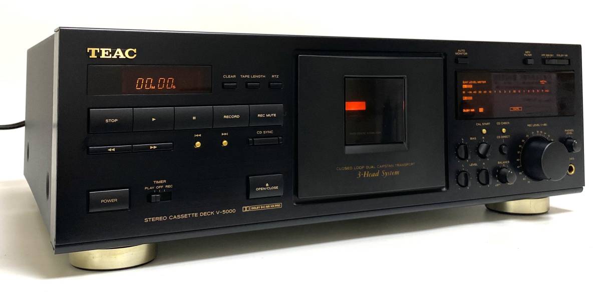 ☆通電確認済み☆TEAC ティアック 3ヘッドカセットデッキ V-5000