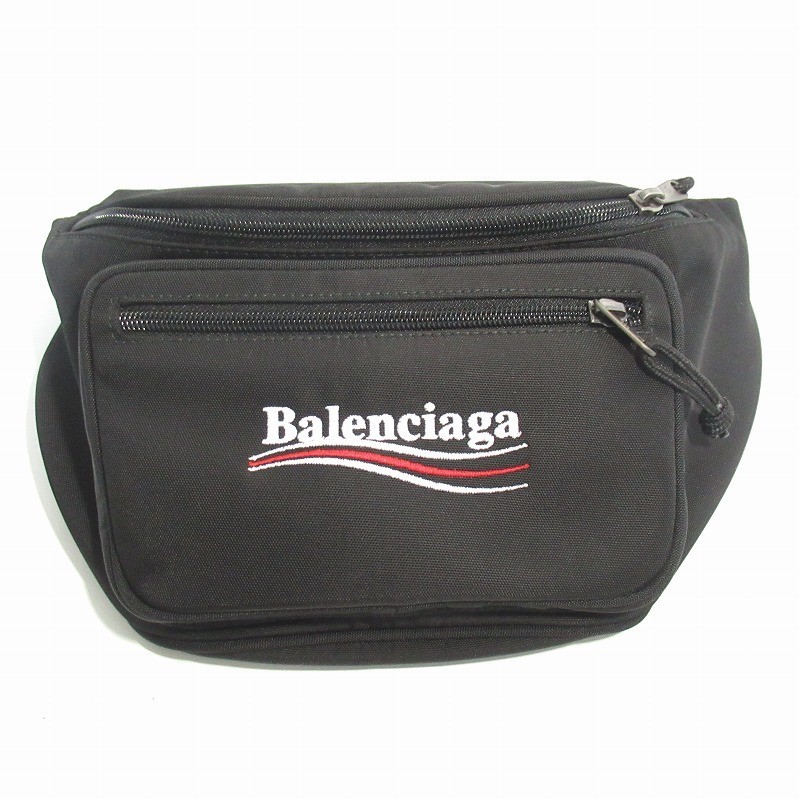 BALENCIAGA バレンシアガ バレンシアガ エクスプローラー キャンペーンロゴ ベルトバッグ ウエストバック ブラック/720105