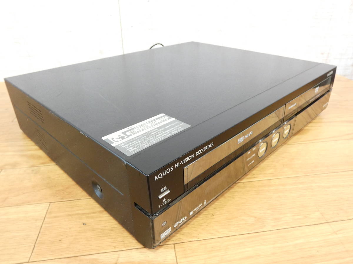 SHARP シャープ AQUOS DV-ACV52 VHS一体型DVDレコーダー HDD内蔵 ビデオデッキ 映像機器 ※通電OK ジャンク@100(8116-3)_画像4