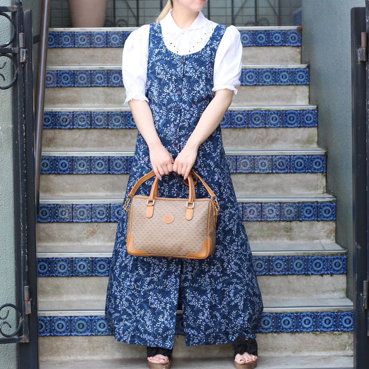 OLD GUCCI GG PATTERNED 2WAY SHOULDER BAG MADE IN ITALY/オールド