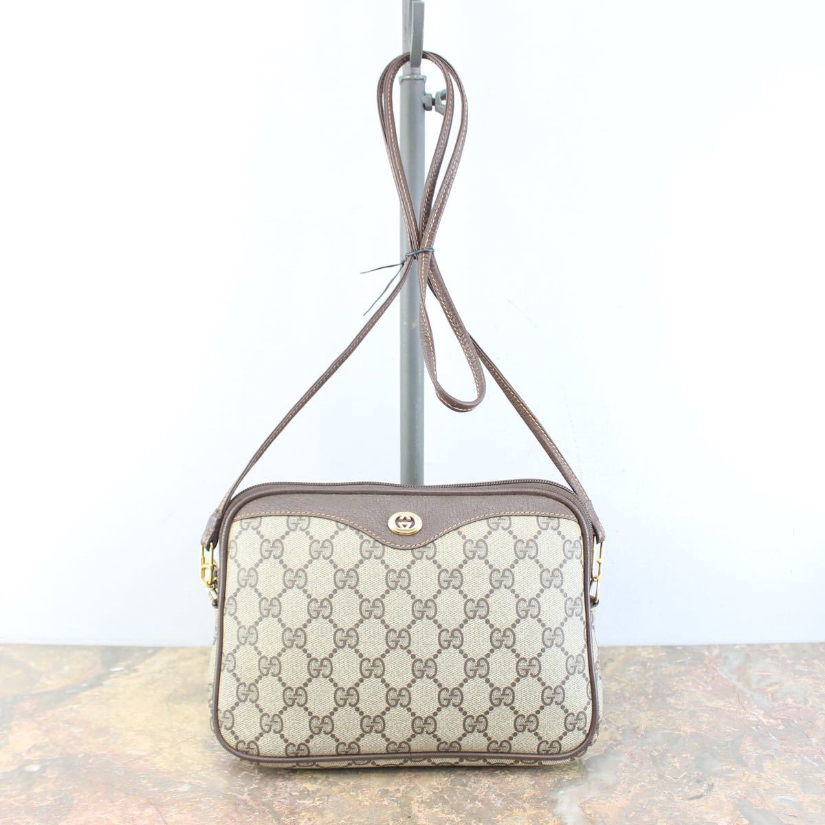 OLD GUCCI GG PATTERNED SHOULDER BAG MADE IN ITALY/オールドグッチGG