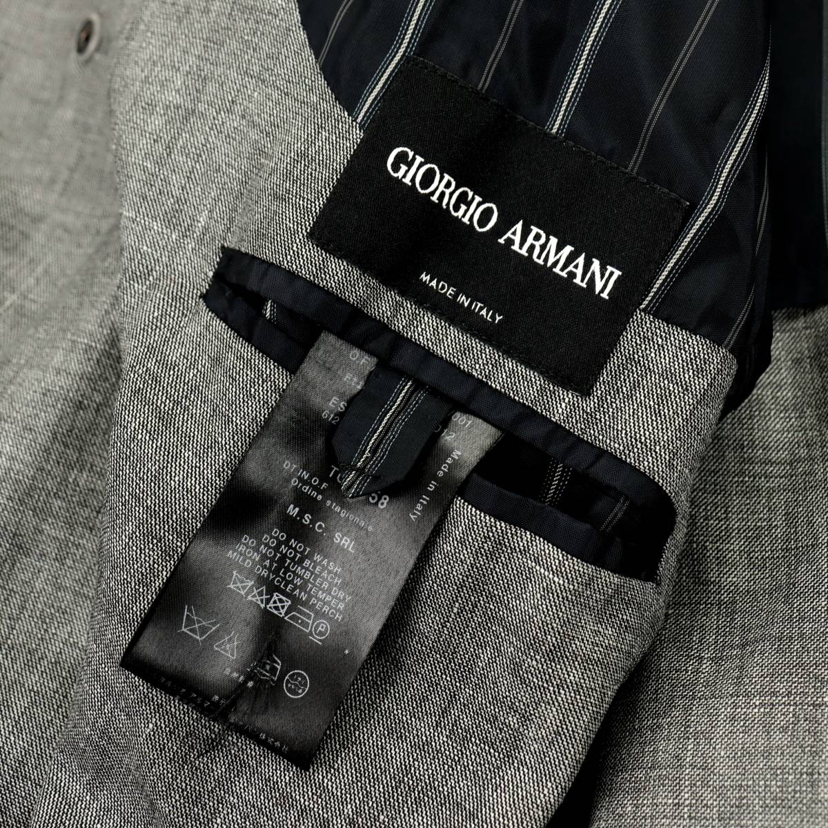 優美な艶感◎35万「GIORGIO ARMANI/ジョルジオアルマーニ」最高級黒