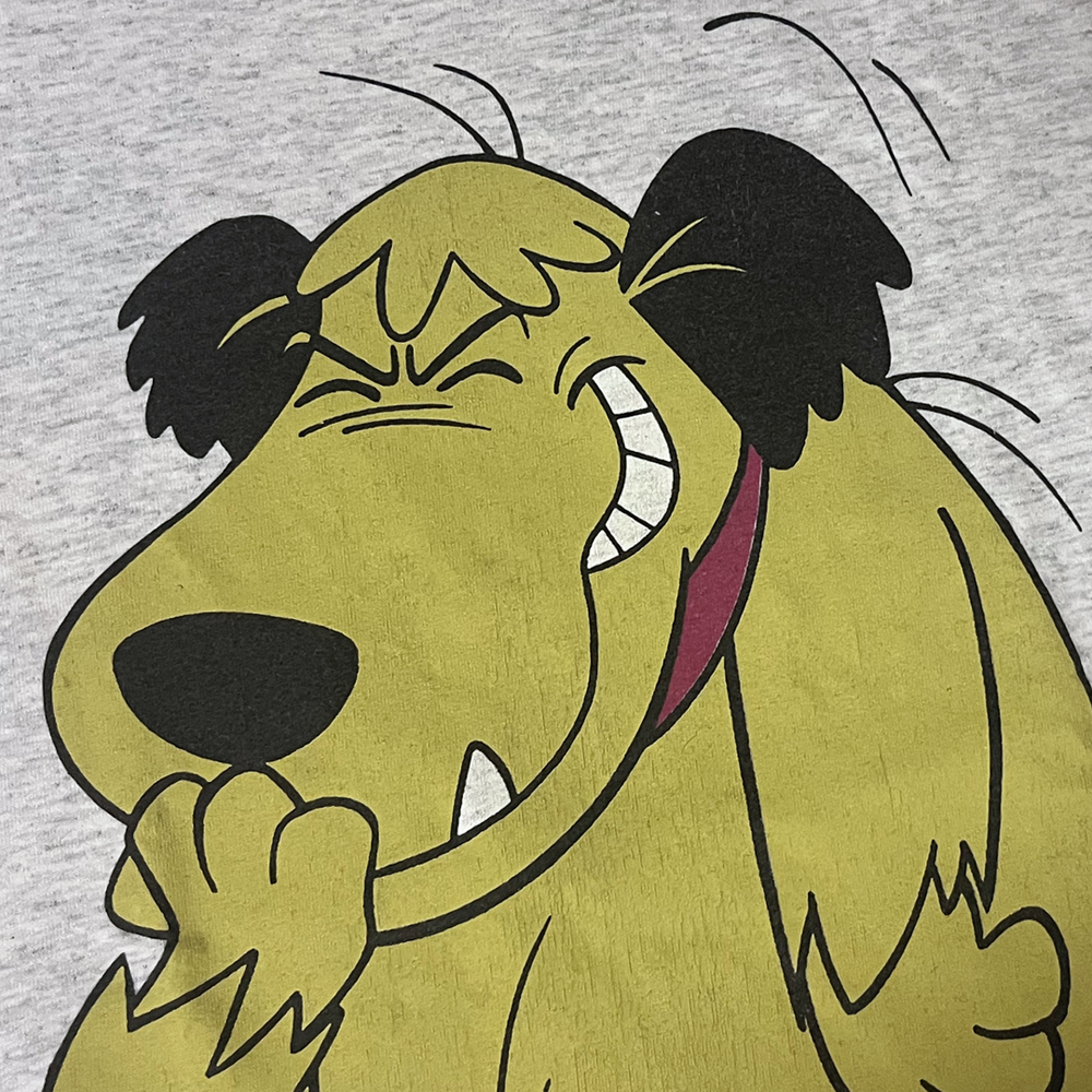 90s Usa製 ビンテージ Wacky Races チキチキマシン猛レース ケンケン Muttley 両面プリント 犬 キャラクター L グレー ワーナー アニメ古着 イラスト キャラクター 売買されたオークション情報 Yahooの商品情報をアーカイブ公開 オークファン Aucfan Com