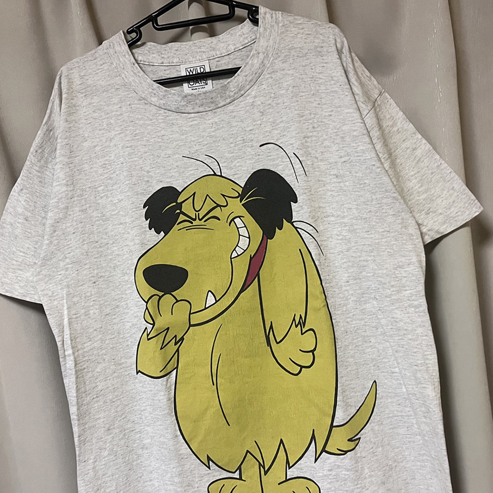 90s 両面プリント グレー アニメ キチキマシン猛レース ケンケン Races Usa製 ビンテージ Muttley 犬 Lサイズ キャラクター ワーナー Wacky Www Esyav Com