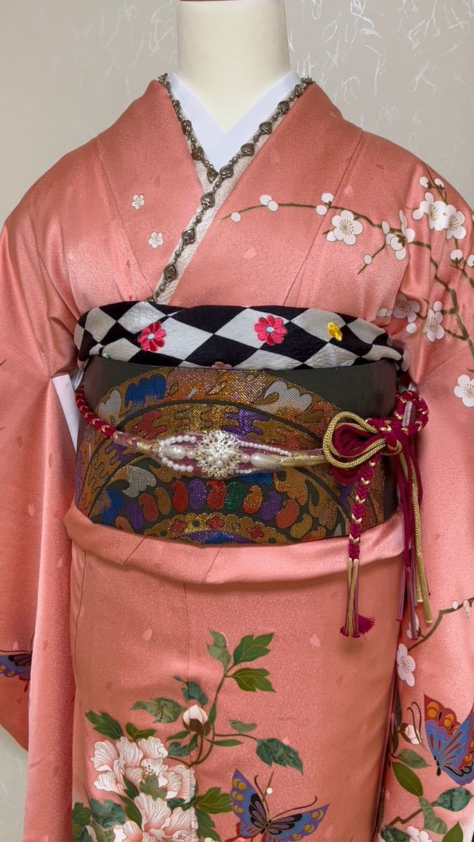 《金彩》ふわ〜り蝶の舞い模様振袖(セット可能)