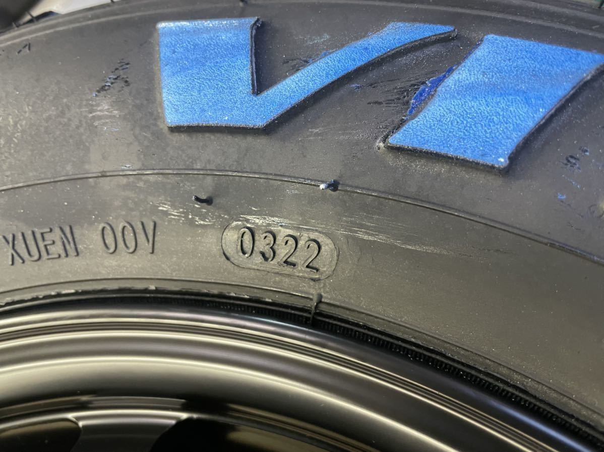 X-BLOODディーゼル12インチ×ホワイトレター165/70R12付!人気の新品
