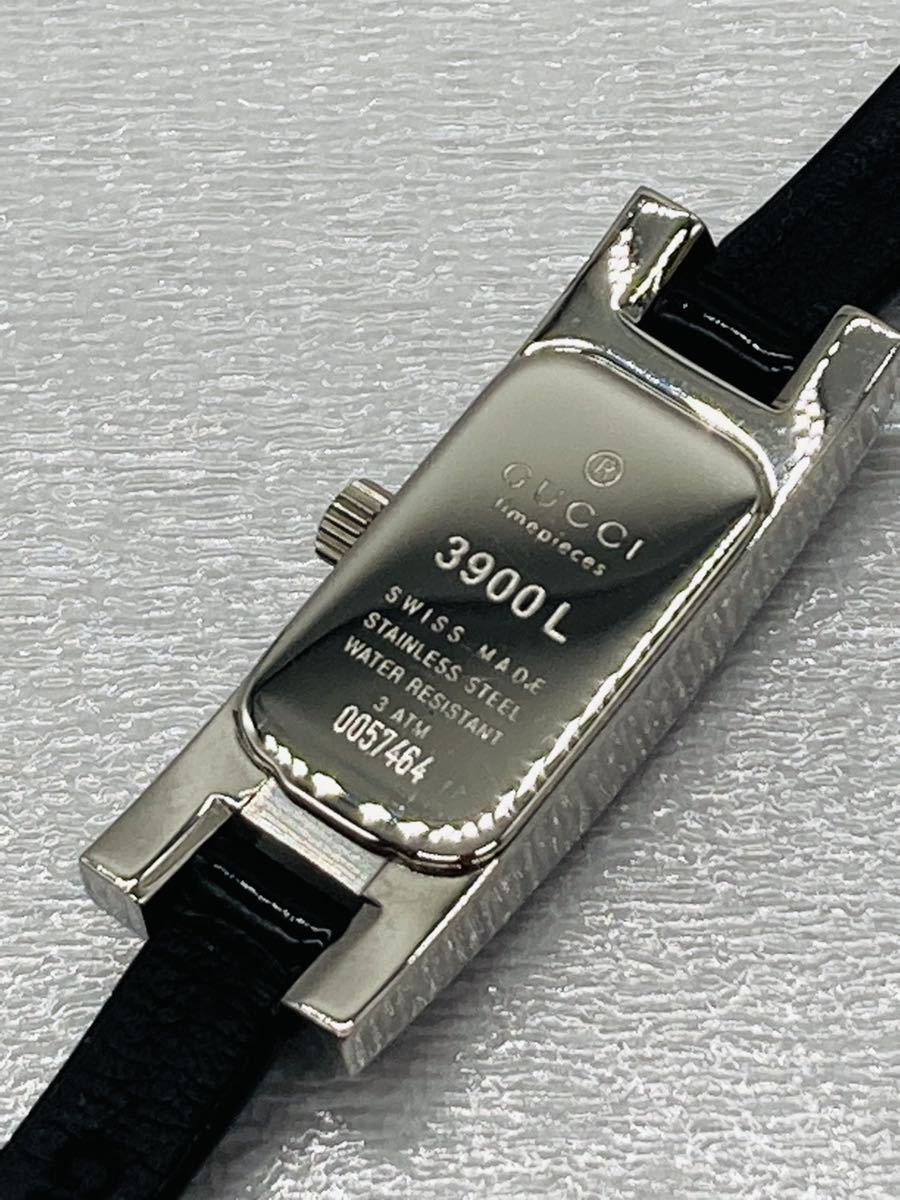 直販早割  電池付き 腕時計　3900L 【電池交換済み】GUCCI 金属ベルト