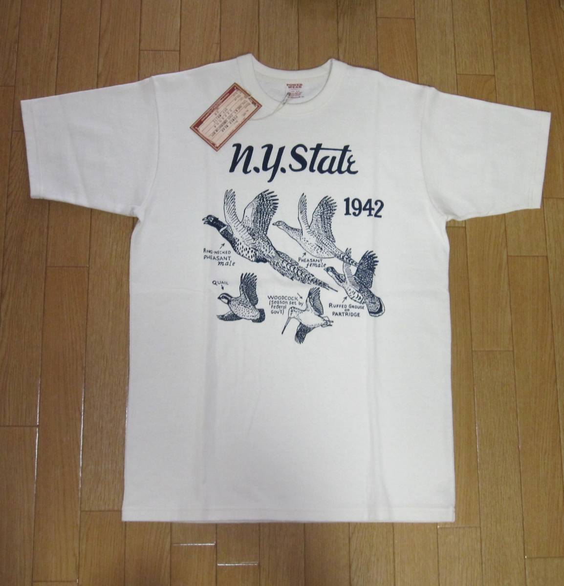 ☆新品 フリーホイーラーズ Tシャツ (38) "1942 N.Y. STATE CONSERVATION DEPT." / OFF-WHITE