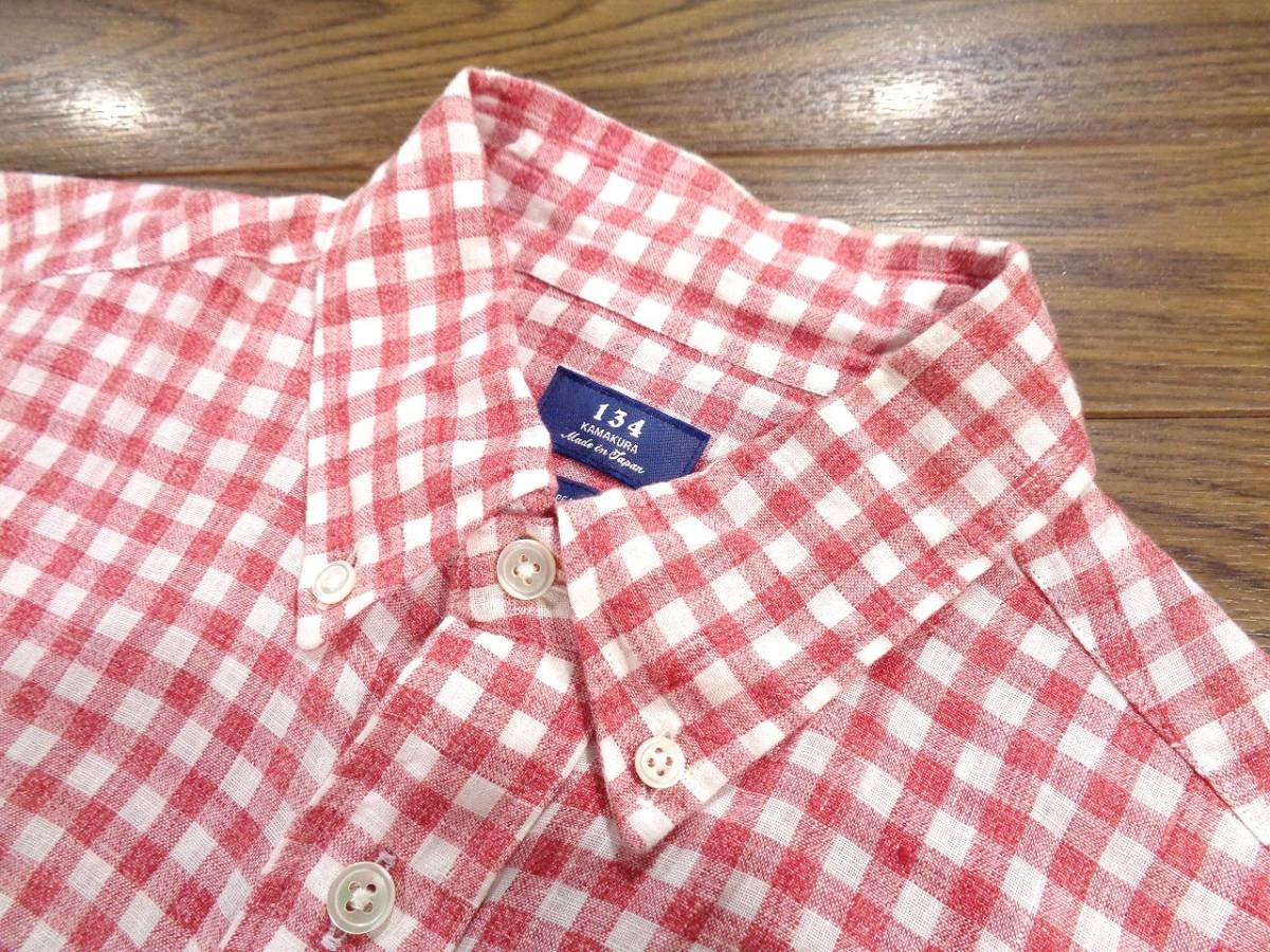 Maker's Shirt 鎌倉 リネン シャツ S 鎌倉シャツ メーカーズシャツ 麻_画像6