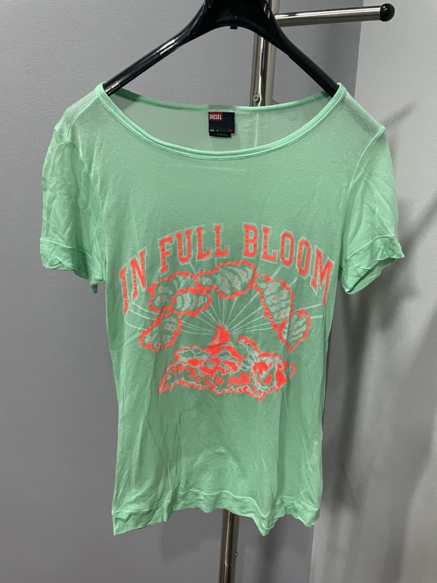 【DIESEL】半袖 ロゴ Tシャツ グリーン / 送料無料 ディーゼルdiesel半袖トップスTシャツカットソーSサイズ緑