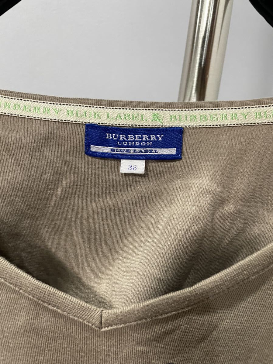 未使用極美品バーバリーBURBERRYトップス38長袖Tシャツカットソー_画像2