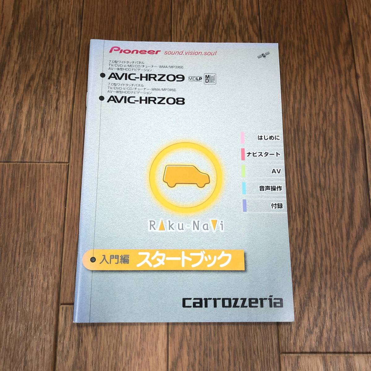 carrozzeria カロッツェリア ナビ AVIC-HRZ09・HRZ08 取扱説明書他_画像3