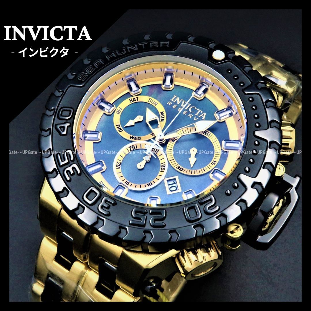 圧倒的ド迫力★映えるゴールド INVICTA Sea Hunter 34595 インビクタ　シーハンター_画像1