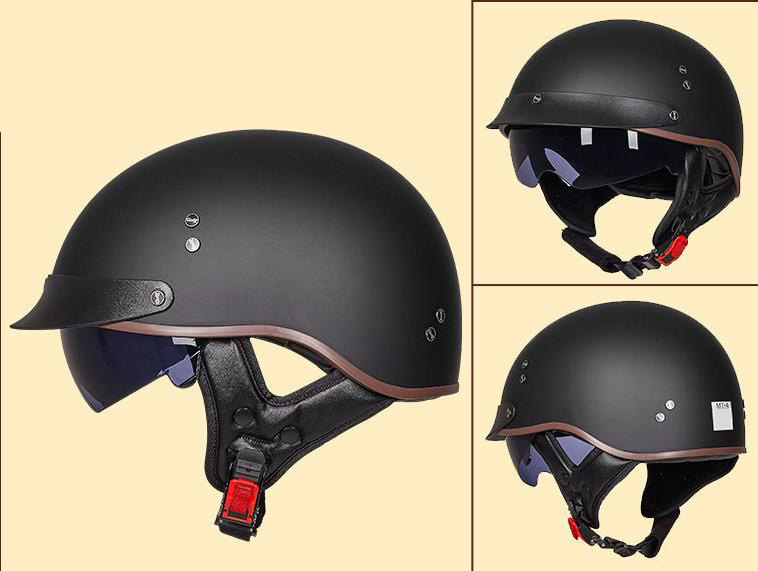 新品 ハーフヘルメット 内蔵ゴーグル 12色 半帽ヘルメット 男女兼用 バイクヘルメット 半キャップ ヘルメット Ｍ-XXL選択可 C-M_画像2