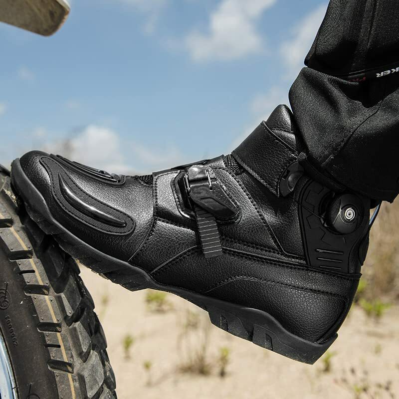 バイクブーツ バイク用靴 レーシング オートバイシューズ メンズ ツーリング 耐磨 防水 滑り止め 多サイズ ショート 大人用 3色 27CM