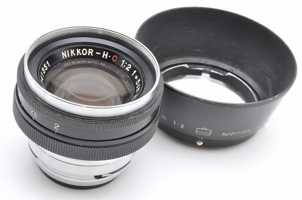 Nikkor-H.C 5cm F2（ニコンSマウント）、純正の分割式フード付き | www