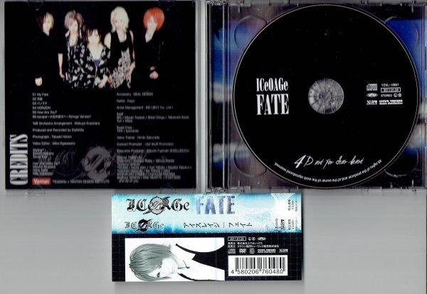美品 帯 トレカ付　 ICe0AGe アイスレイジ 「FATE フェイト」 　CD+DVD V系　・送料無料_画像3