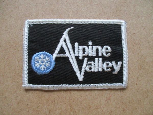 70s アルパイン バレーAlpine Valley スキーリゾート刺繍ワッペン/米国ビンテージ雪山スキー旅行スーベニア雪の結晶USAアウトドア V179_画像1
