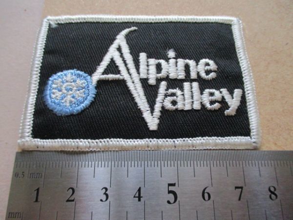 70s アルパイン バレーAlpine Valley スキーリゾート刺繍ワッペン/米国ビンテージ雪山スキー旅行スーベニア雪の結晶USAアウトドア V179_画像8