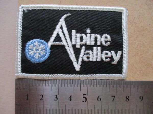 70s アルパイン バレーAlpine Valley スキーリゾート刺繍ワッペン/米国ビンテージ雪山スキー旅行スーベニア雪の結晶USAアウトドア V179_画像7