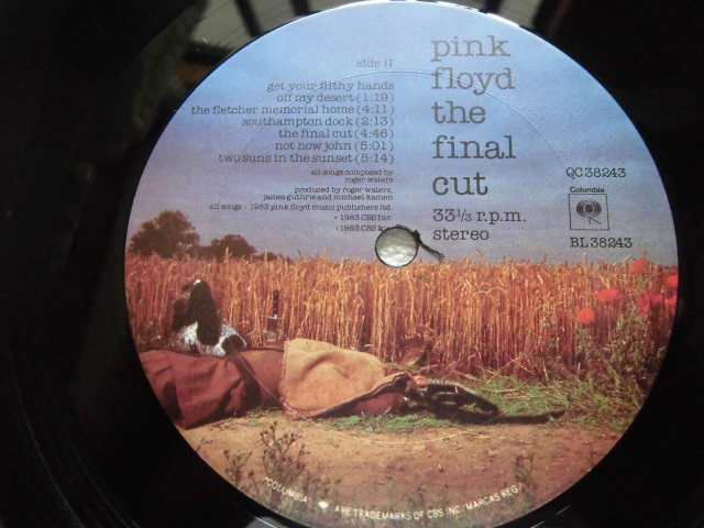 USA LP / Columbia QC38243,1983 / Pink Floyd The Final Cut / Gatefold / 全英チャートでは見事1位に輝き、全米では6位 名盤！_画像3