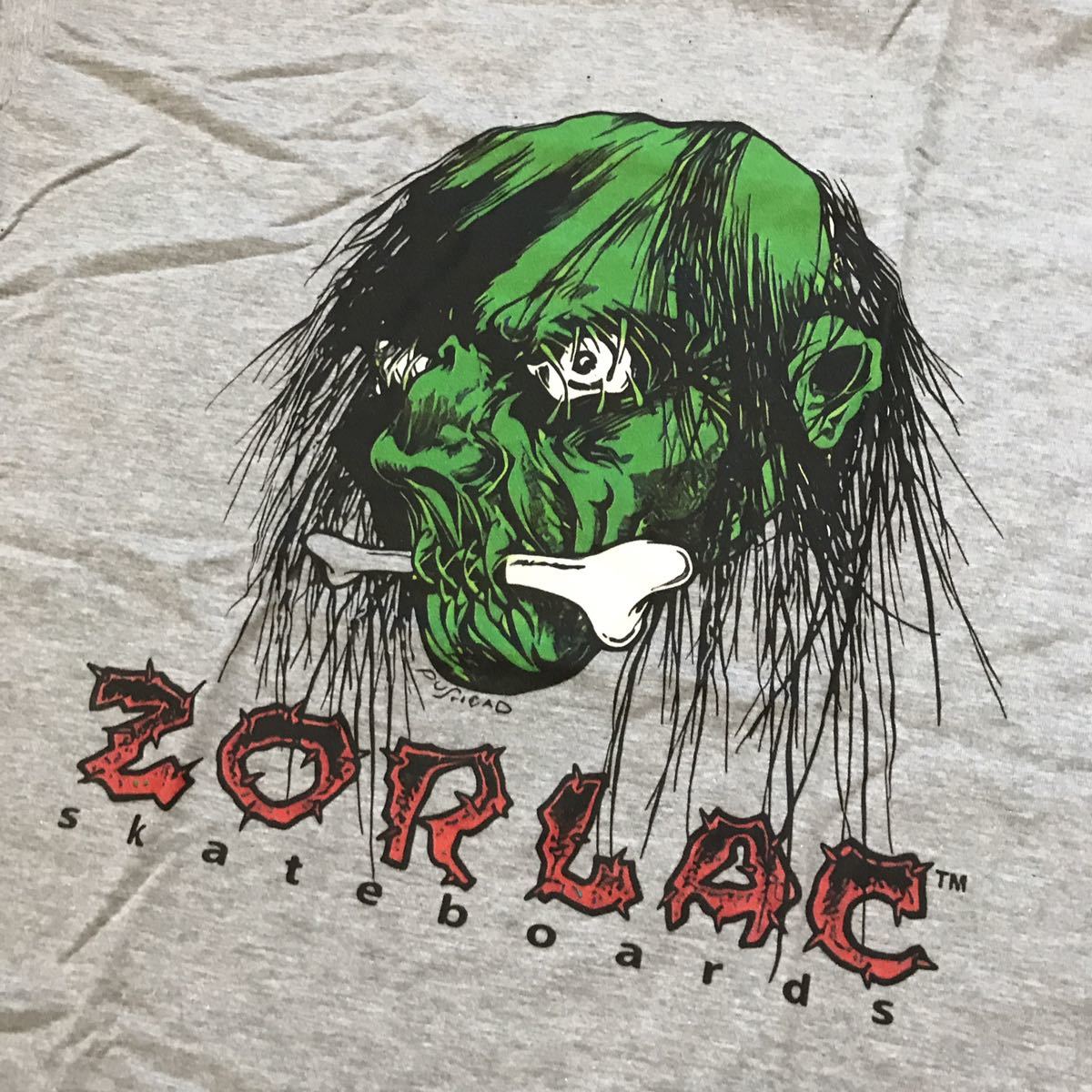 ZORLAC ゾーラック シュランケンヘッド Tシャツ XL グレー 80s ZORLAC ゾーラック シュランケンヘッド Tシャツ XL グレー 80s