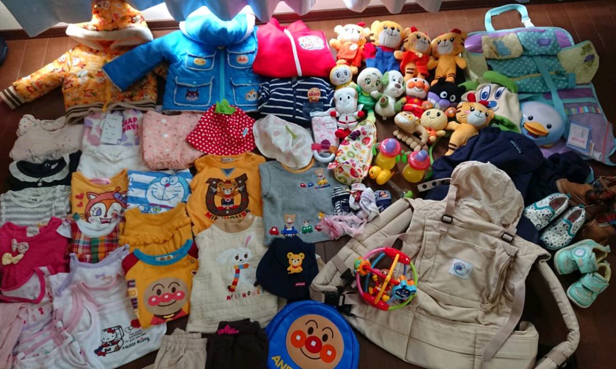 [ large amount set ] brand great number. birth preparation set. maternity. Anpanman. Miki House. soft toy. underwear. set sale. girl. L go