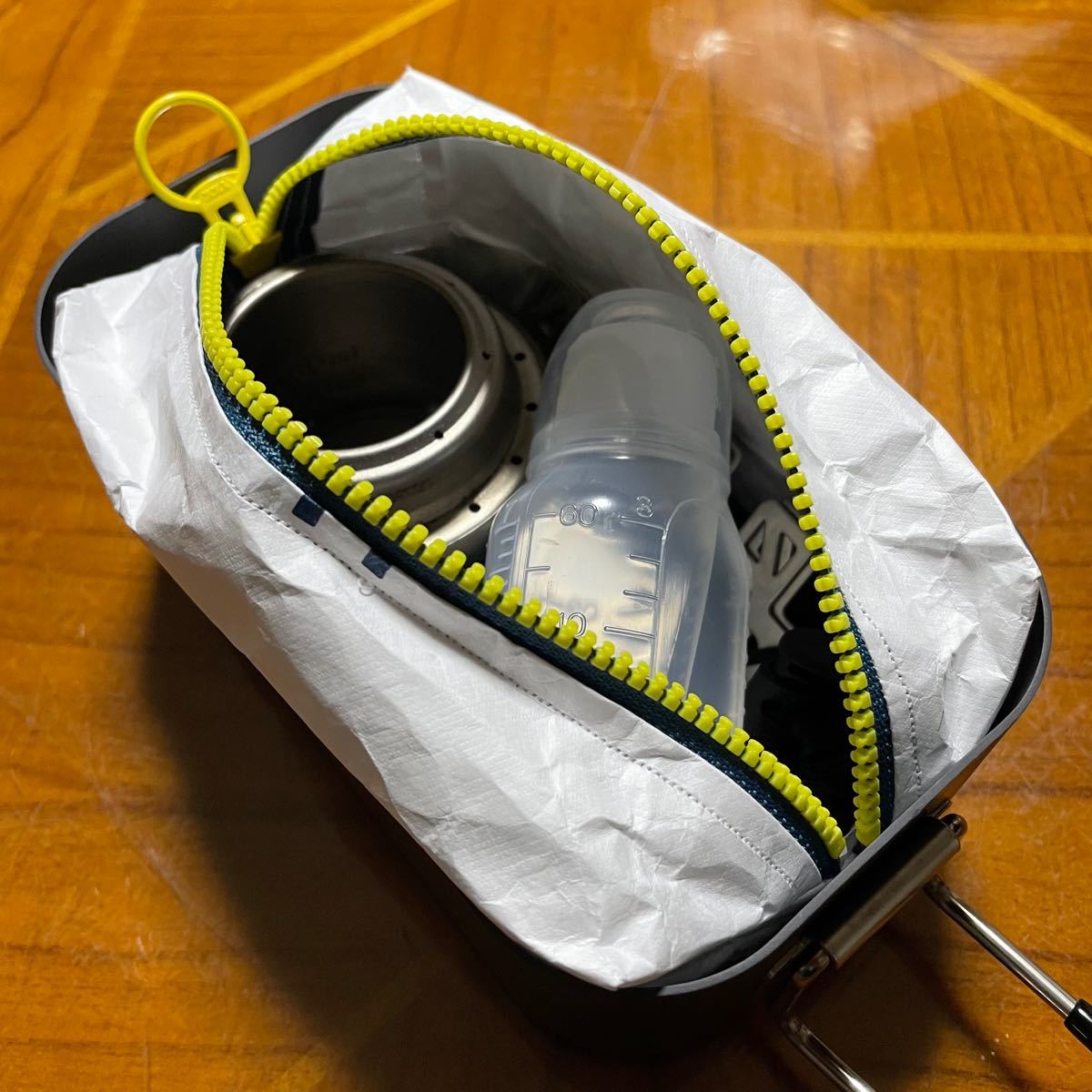 【ハンドメイド】タイベック製 ポーチ MousePack メスティン インナー バッグ 黄