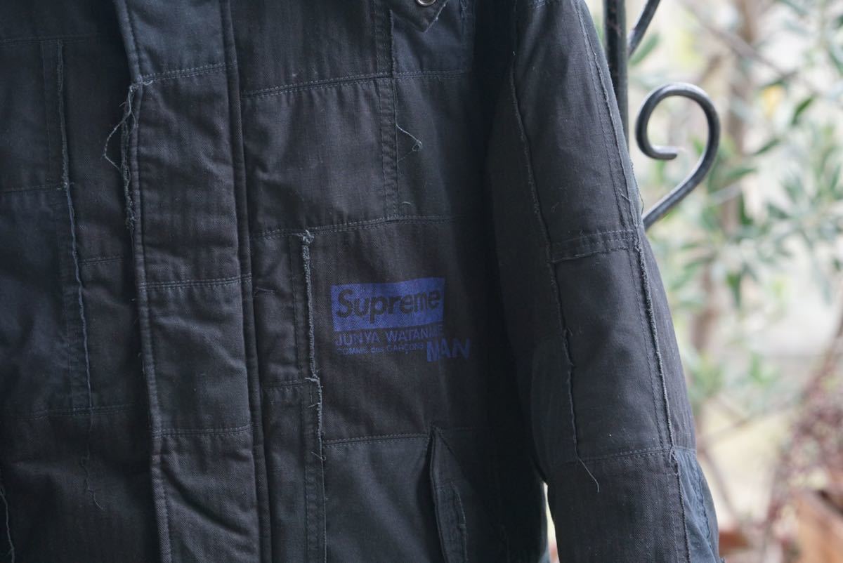 Supreme × JUNYA WATANABE COMME des GARONS MAN パッチワーク ダウン ジャケット M 黒 シュプリーム ジュンヤワタナベ シュプリーム_画像3