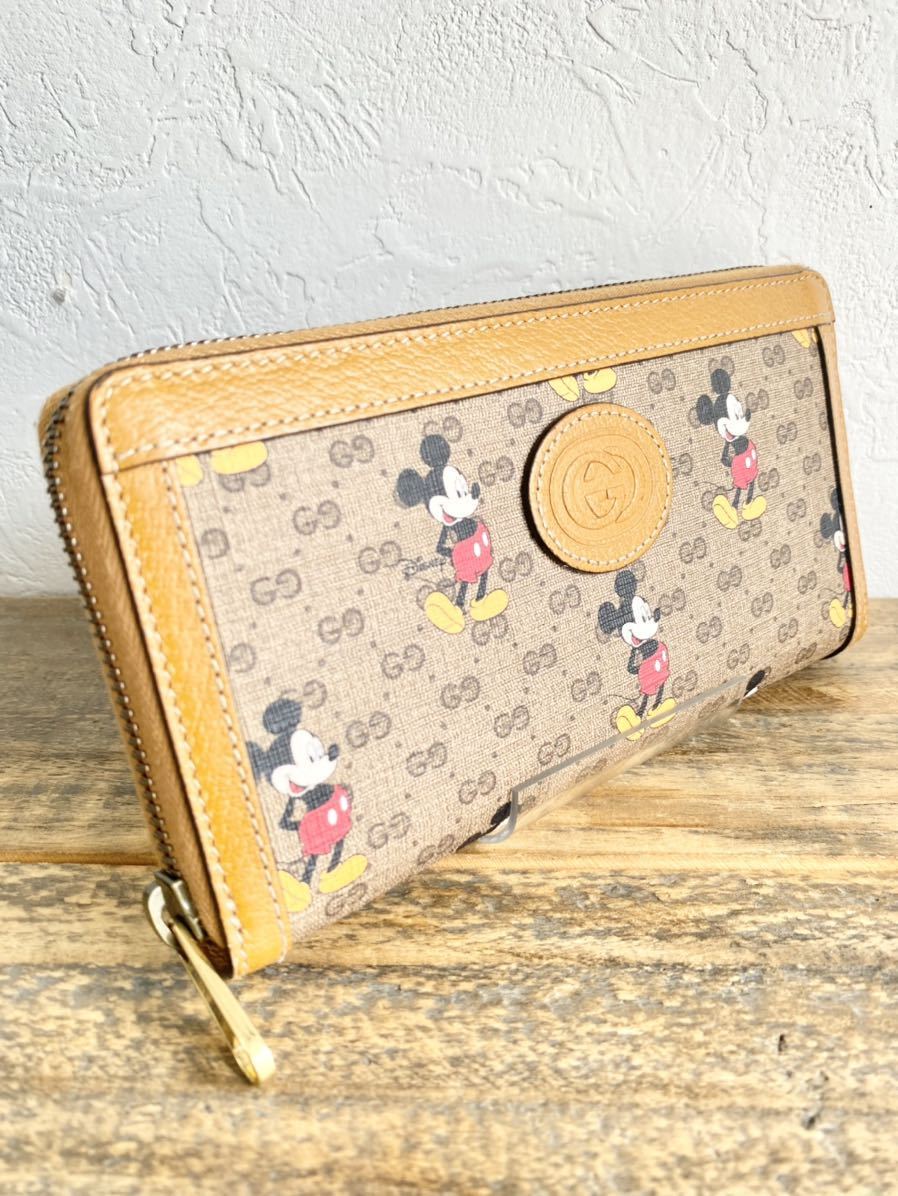 ☆ほぼ未使用☆ GUCCI グッチ Disney ディズニー ラウンドファスナー