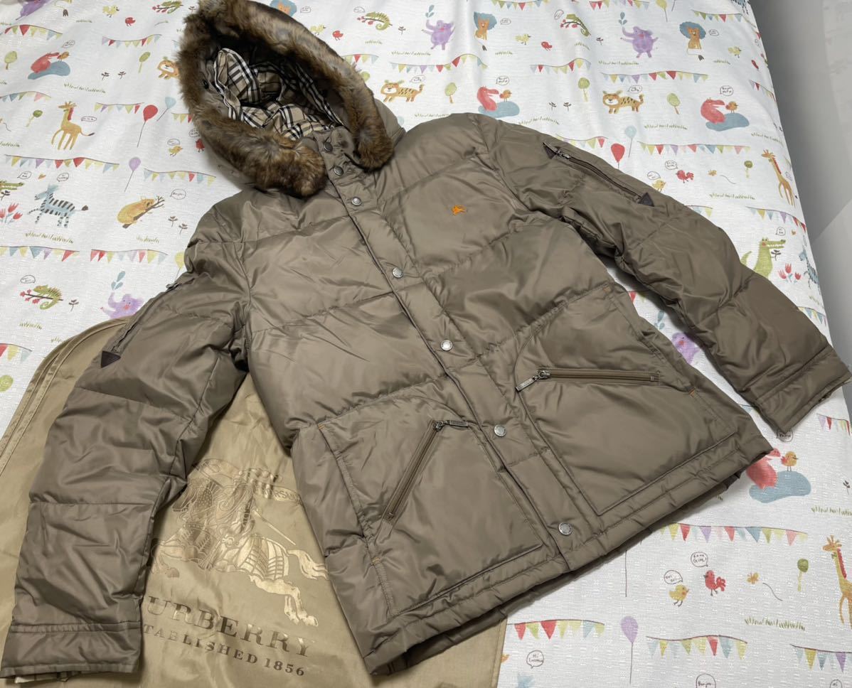 激レア超美品☆3WAY Burberry BLACK LABEL ◇95%ホワイトグースダウン