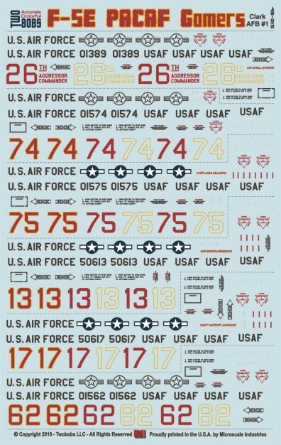トゥーボブス 48-215 1/48 太平洋空軍 ゴマーズ パート1 F-5E_画像1