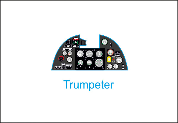 ヤフーモデル YMA2402 1/24 ハリケーン II 計器盤 (トランぺッター用）_画像2