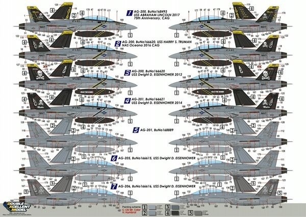 DXMデカール 91-4240 1/48 USN F/A-18F スーパー ホーネット VFA-103 ジョリー ロジャース_画像5