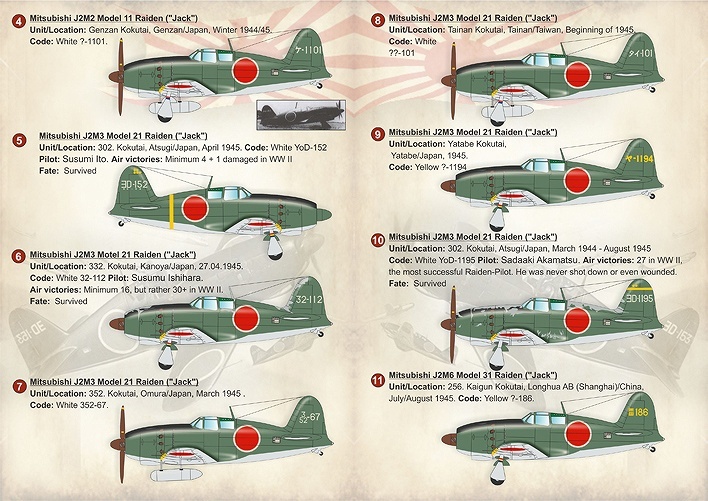 プリントスケール 72-195 1/72 三菱 J2M 雷電_画像2