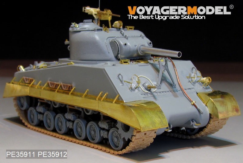  Voyager model PE35911 1/35 WWII America M4A3 car - man (105mm)HVSS etching basic set ( Dragon 6454 for )