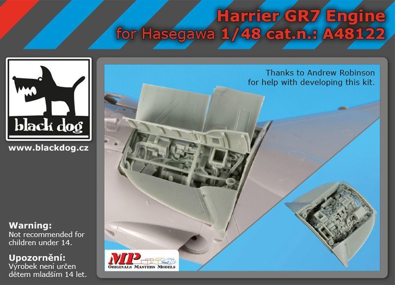 ブラックドッグ A48122 1/48 ハリアー GR 7 エンジン（ハセガワ用）_画像1