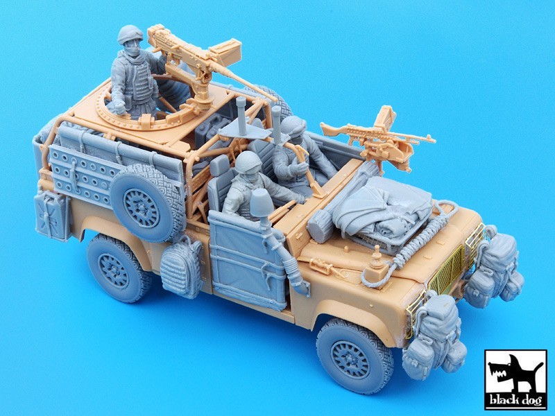 ブラックドッグ T35051 1/35 現用イギリス ランドローバー ウルフ アクセサリーセット フィギュア3体付き_画像1