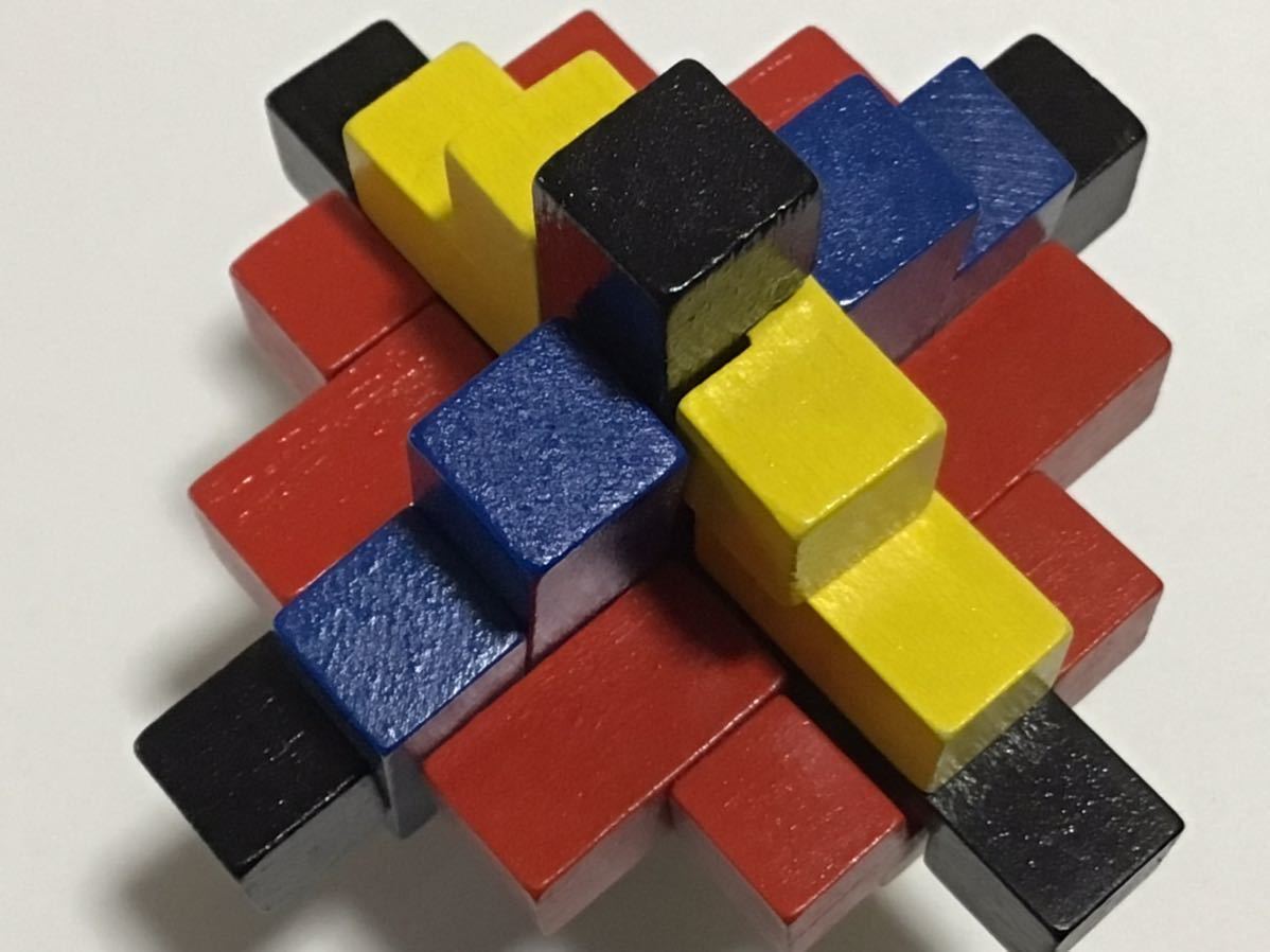 木製 3D立体パズル 知育玩具 ピラミッド_画像3