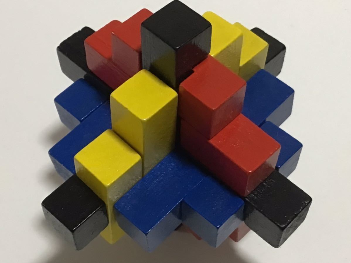 木製 3D立体パズル 知育玩具 ピラミッド_画像1