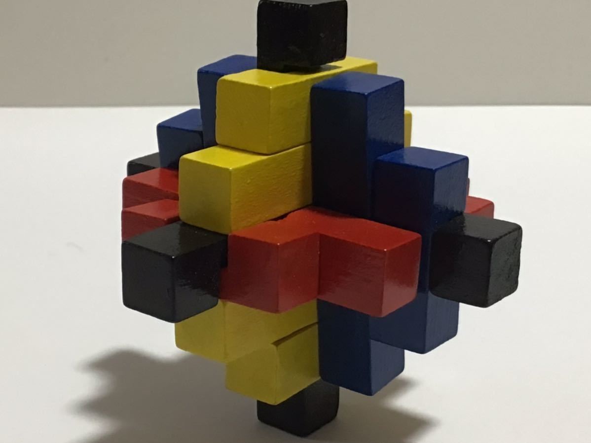 木製 3D立体パズル 知育玩具 ピラミッド_画像4