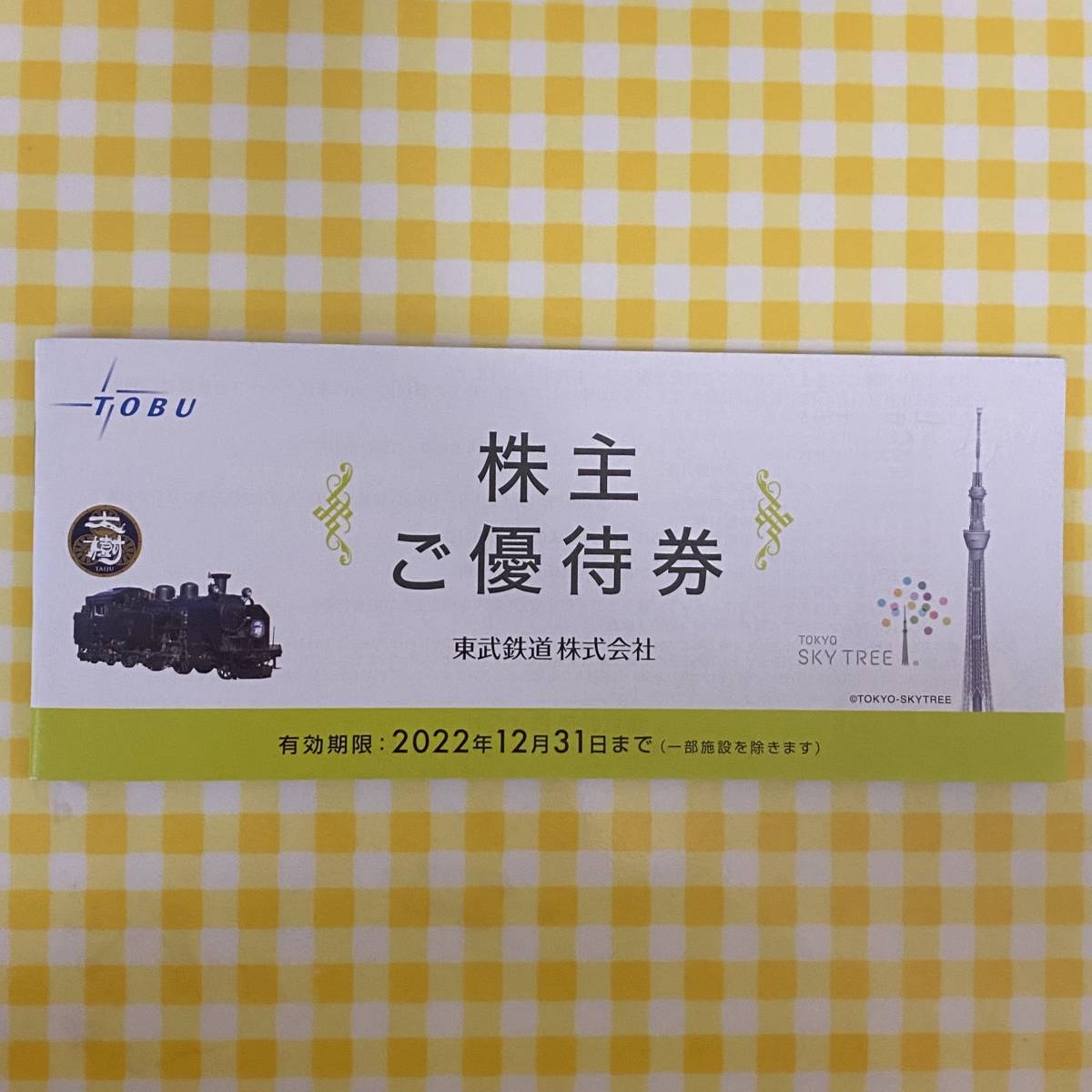 東武鉄道株式会社会社　株主優待券_画像1