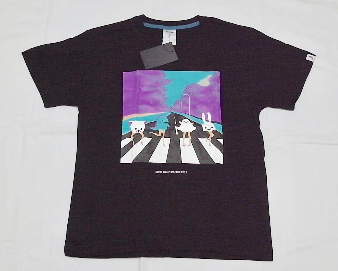 希少 レア 完売 CUNE 新品未着品 キューン「CRCF SST 4匹 Tシャツ」Sサイズ BLACK うさぎ Beatles ビートルズ Abbey Road アビイ・ロード