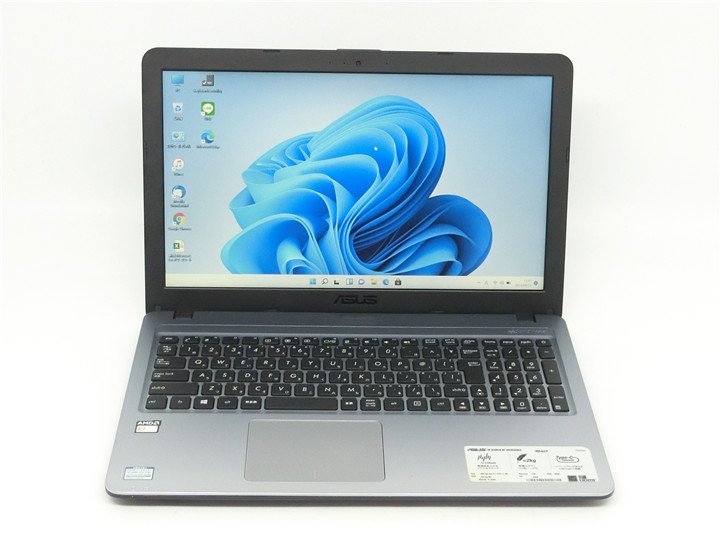 カメラ内蔵/中古ノートパソコンASUS X540YA AMD E1-7010/4GB/SSD128GB/HDMI/USB3.0/WIFI/テンキー/WIN11/office搭載 送料無料