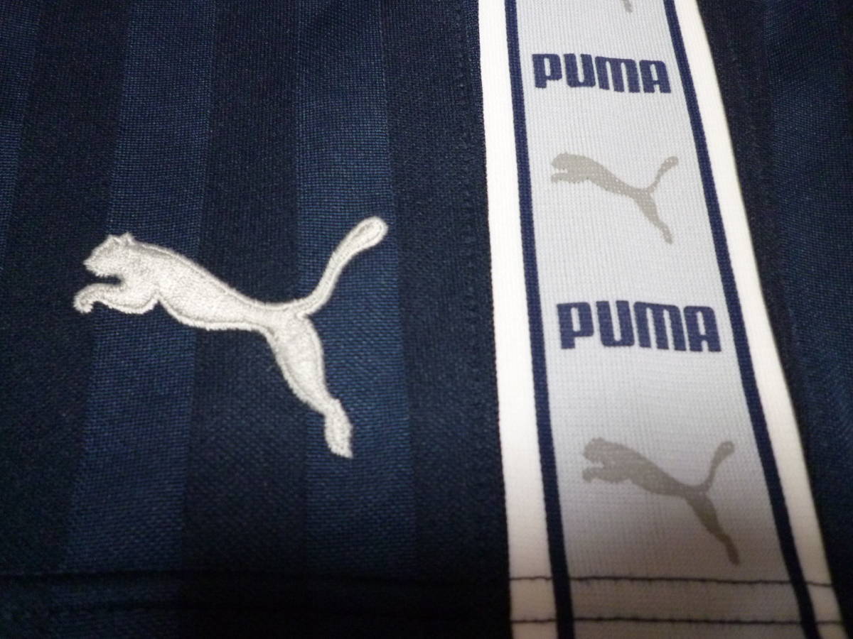  Puma тень полоса половина джерси брюки темно-синий × серый L размер 