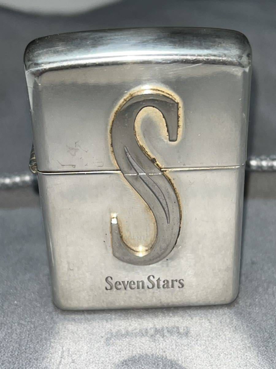 1998年製 ZIPPO SEVEN STARS ジッポ セブンスター スターリングシルバー オイルライター '99model STERLING  SILVER