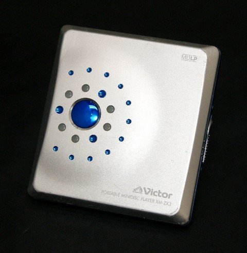 (品)Victor ビクター JVC XM-ZX3-A ブルー ポータブルMDプレーヤー MDLP対