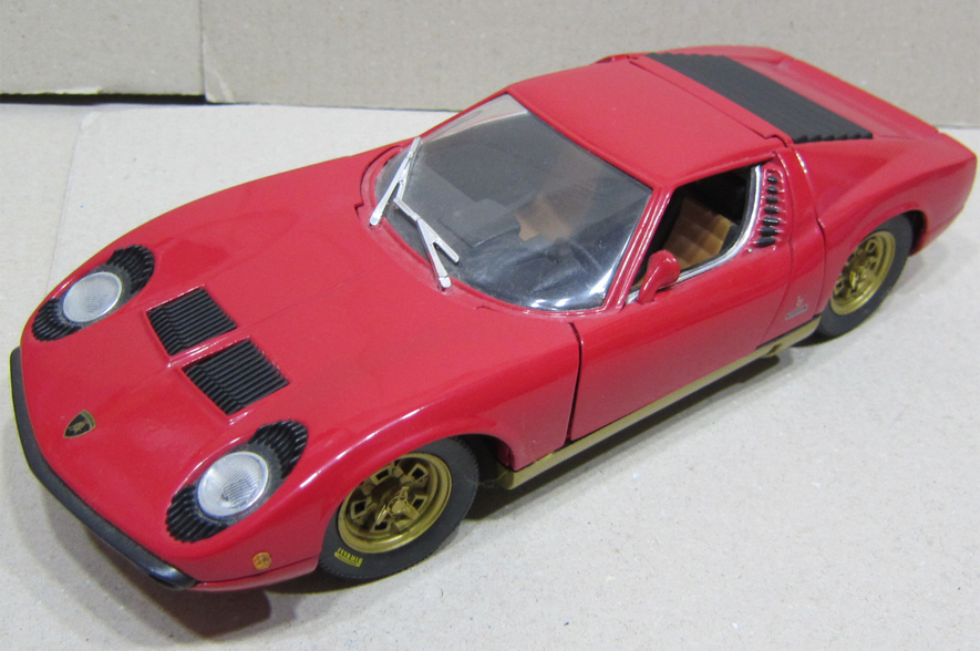 ANSONランボルギーニ ミウラ1/18(イタリア購入)レッドLamborghini Miuraダイキャスト製ミニカー赤スーパーカー模型アンソン カウンタックSV_画像1