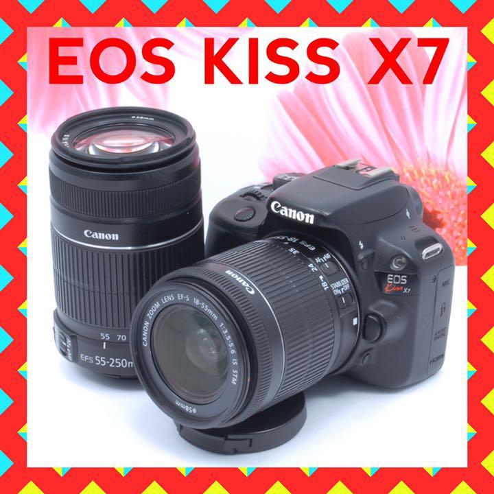 30％割引衝撃特価 カメラバッグ付き【EOS Kiss X7ダブルレンズキット】オマケ・保証付 デジタル一眼 カメラ、光学機器 家電、AV、カメラ -GAMBOASTYLE.COM